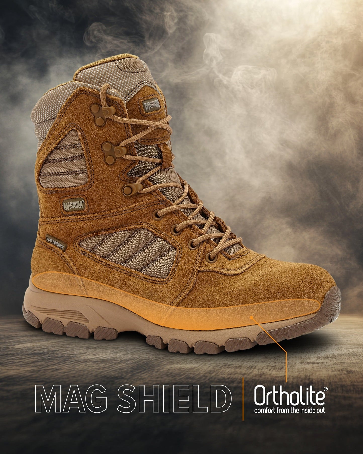 MAG SHIELD Suede Leather 8" Work Boot SZ WP