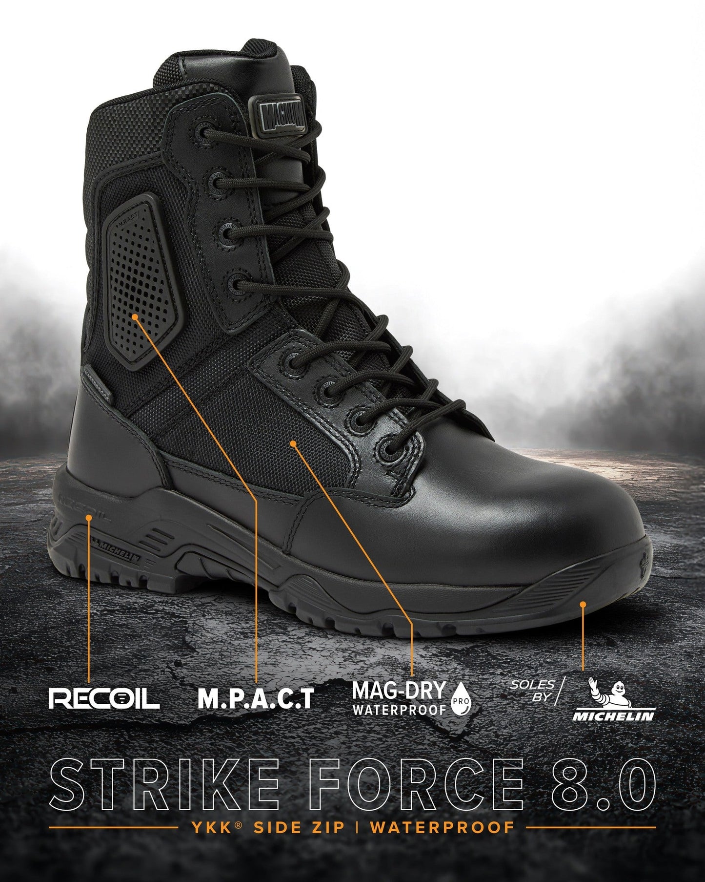STRIKE FORCE 8" Boot SZ WP