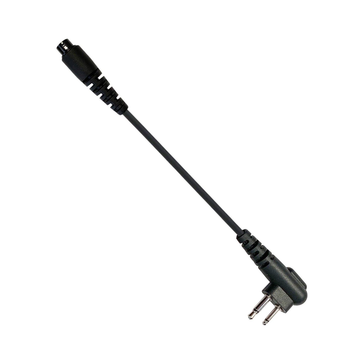 Tactical Radio Adapter/PTT for Headset(Hirose)(w/ Electret Mic): NATO/Military Wiring, OTTO, 3M Peltor ComTac, XPI, Helicopter, & More - 2 Pin Motorola HYT Tekk BearCom Blackbox & More
