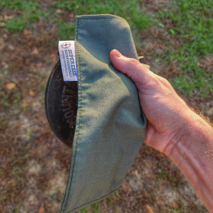 Camp Rag - Burn Proof Work Cloth built from Durable Kevlar Fabric w/ Lanyard Grommet.
