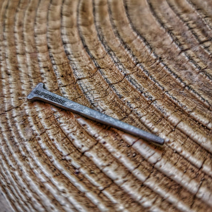 Shelter Nail - Titanium & Steel Wrought Hammering Spike for Trail and Utility Tasks