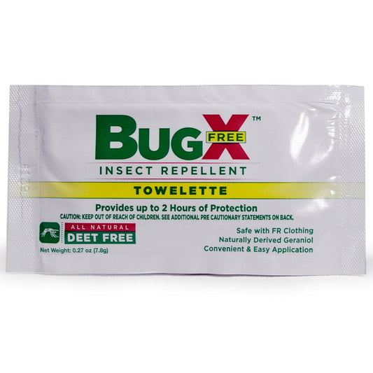 BugX Insect Repellent Skin Protection Solution, FR Safe, 0.27 oz, Towelette, 1 Each