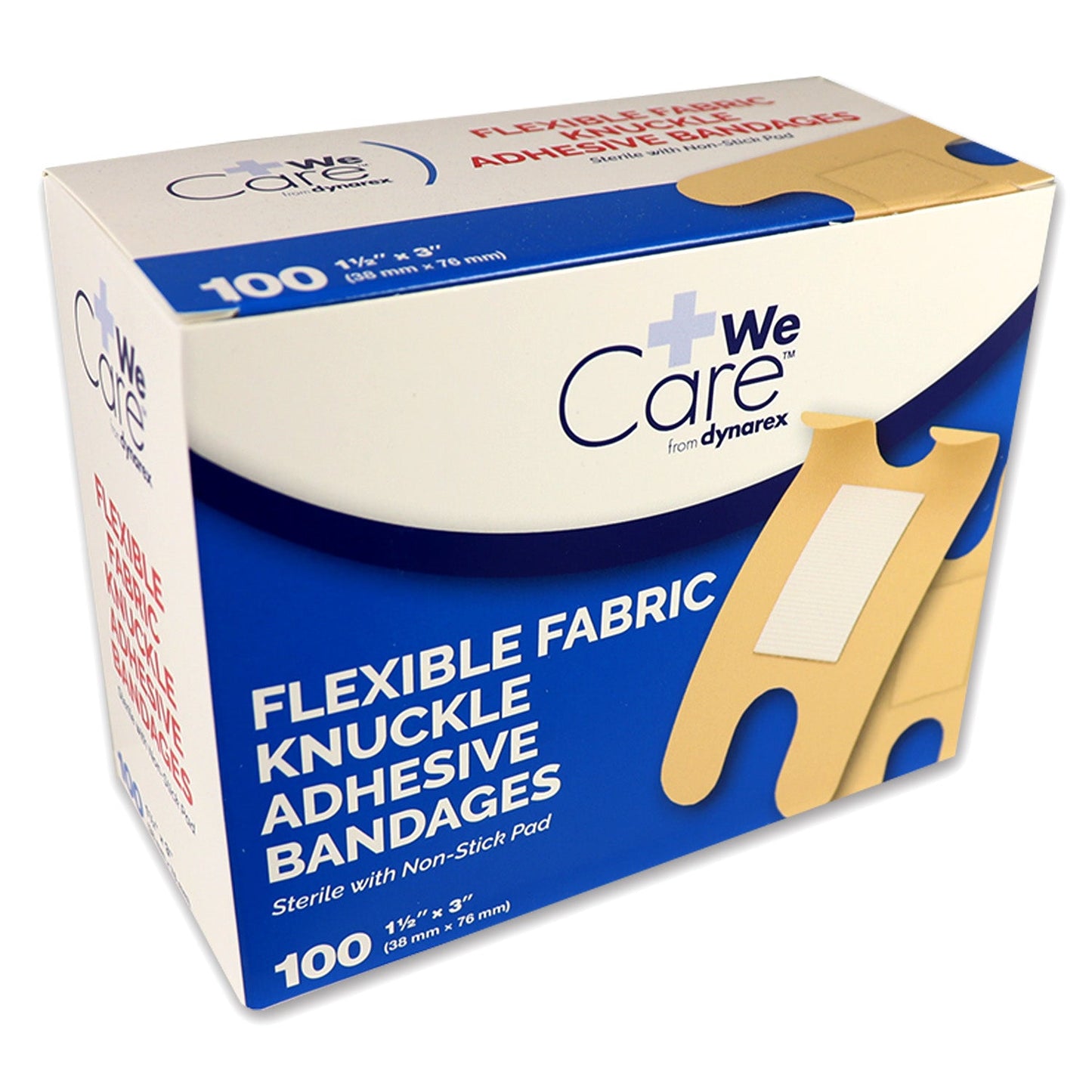 Fabric Knuckle Bandage, 100 Per Box