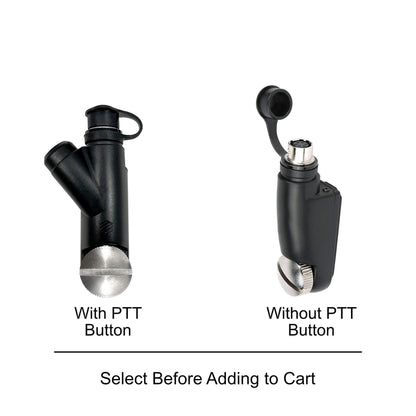 Braided Fiber Tactical Mic & Invisible Series Tubeless Earpiece Complete Kit w/ Quick Disconnect (Hirose) - Harris: XL-150/P, XG-100/P, XL-185/P/Pi, XL-200/P/Pi, XL-400