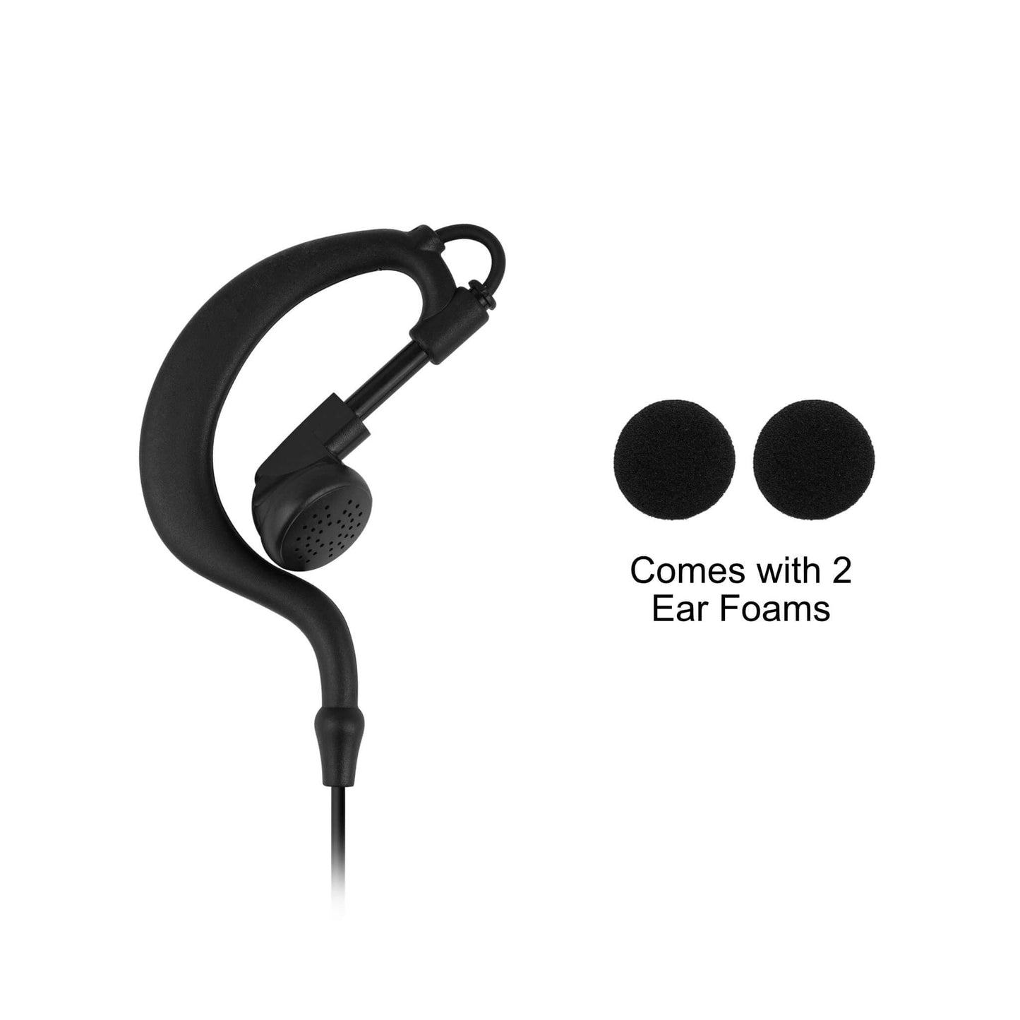 Mic & Ear Hook Earpiece Radio Kit - Quick Disconnect (Hirose) EF Johnson VP5000 VP6000 VP8000 Series