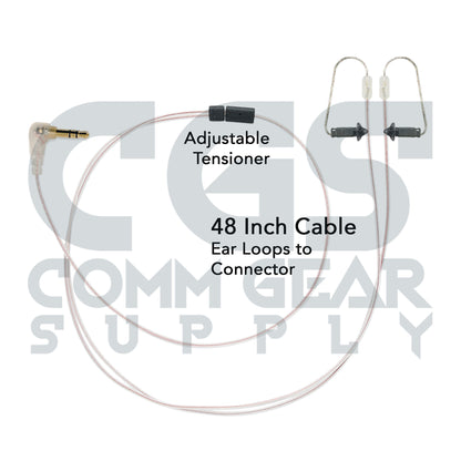 Dual Ear Invisible Series: The Ultimate Discrete Monitor Only IFB  Earpiece-3.5mm(mini plug) Anchor/Broadcaster Earset