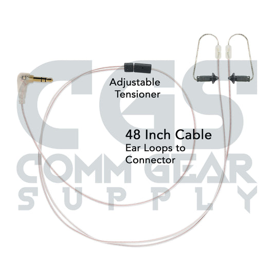 Dual Ear Invisible Series: The Ultimate Discrete Monitor Only IFB  Earpiece-3.5mm(mini plug) Anchor/Broadcaster Earset