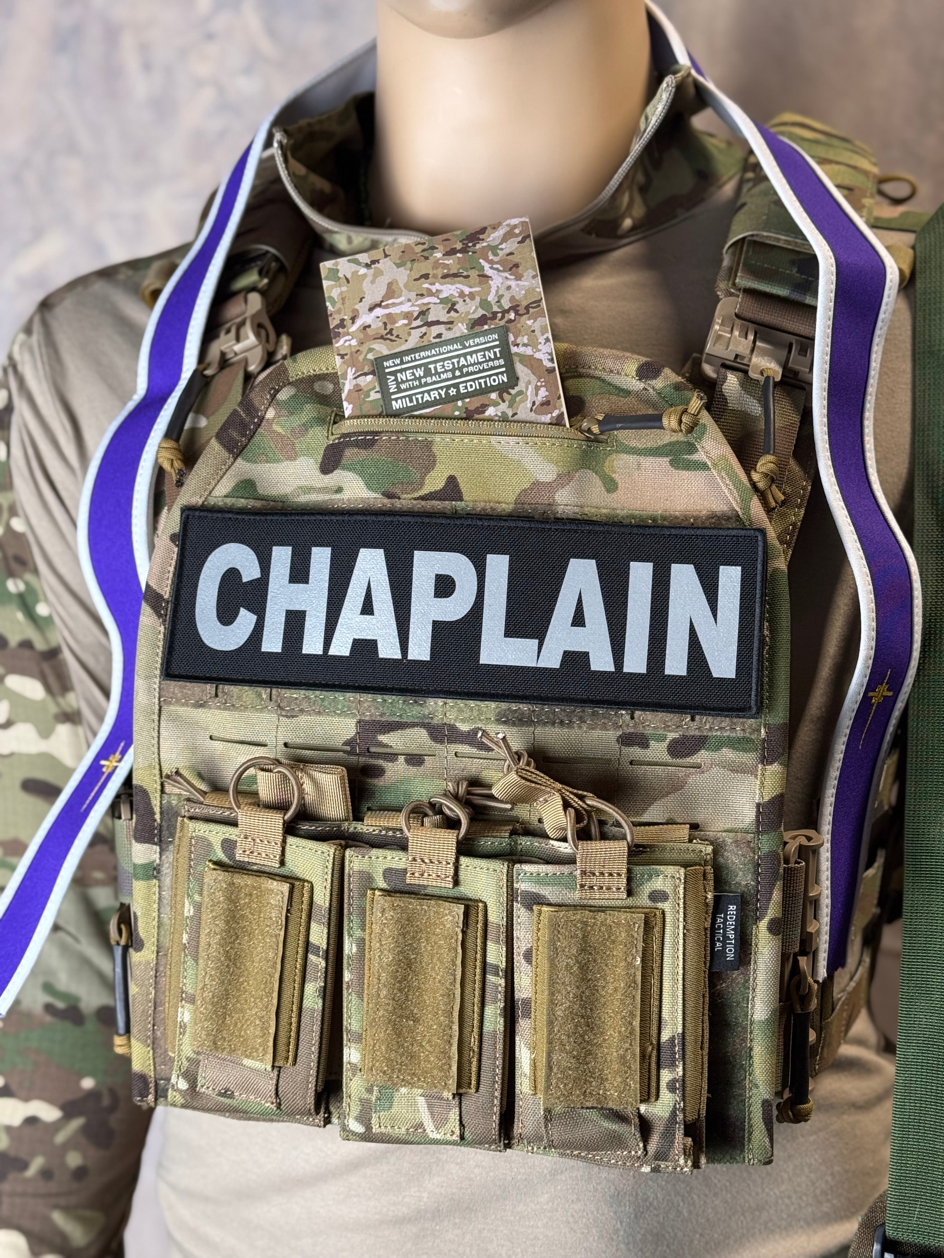 CHAPLAIN Reflective Patch (3” x 10”) Hook and Loop (single) – Police ...