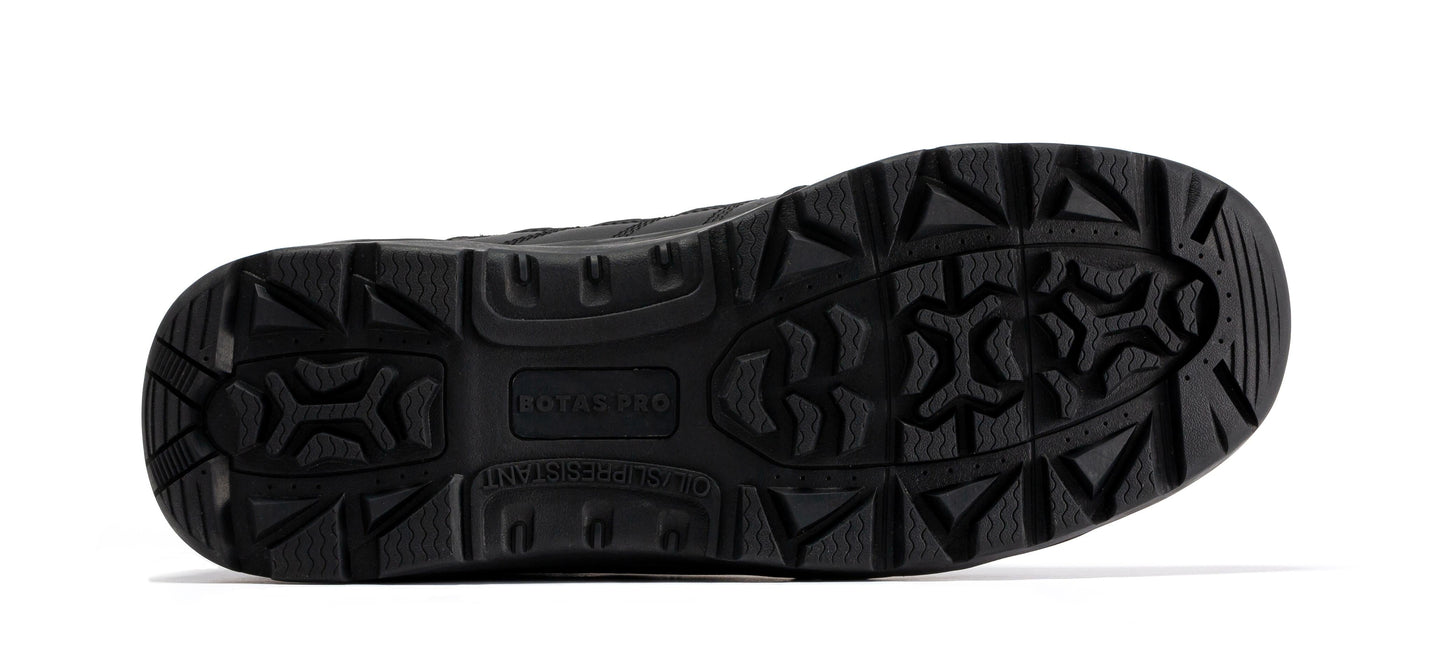 Botas Pro Black Men's 8 inch Side Zipper Rubber Sole Tactical Boots BMP110BK