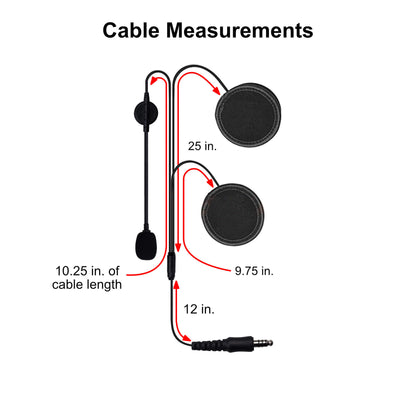 Tactical In Helmet & Push To Talk Kit - Quick Disconnect (Hirose): Yaesu 2 Pin: FT-65, FT25, FT-4XR, FT-4VR