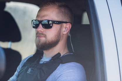 Tactical Braided Fiber Mic & Tube Earpiece Kit w/ Quick Disconnect (Hirose) Connector - Motorola: HT750/1250/1550, MTX850/950/960/8250/9250, PR860 & More