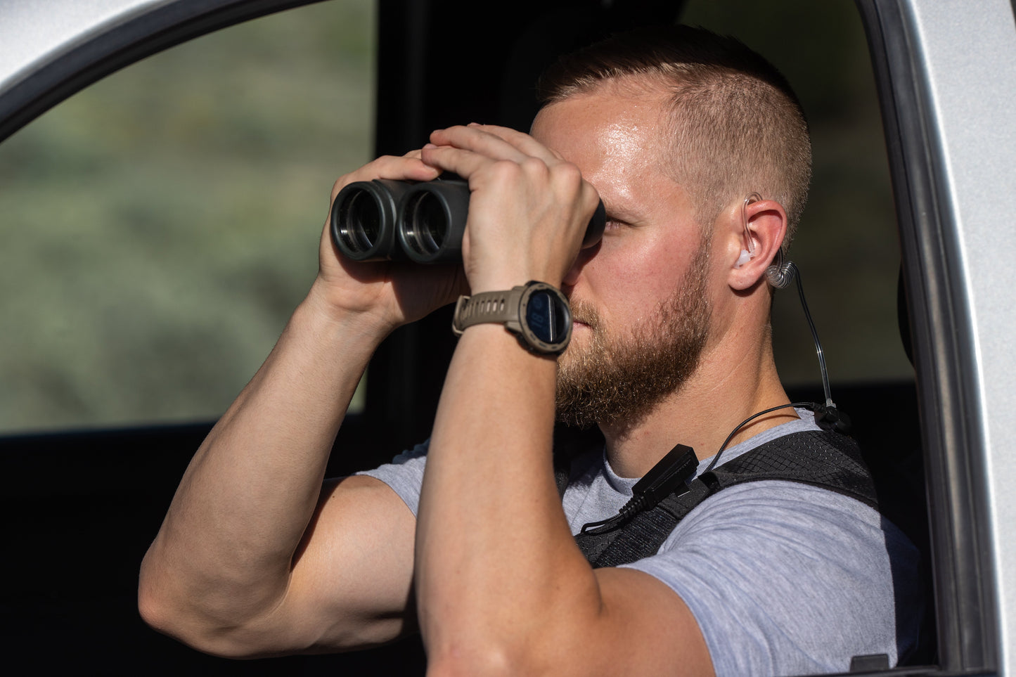 Tactical Braided Fiber Mic & Tube Earpiece Kit w/ Quick Disconnect (Hirose) Connector - Quick Disconnect EF Johnson 51, 5000, 5100, 7700, 8100 Series, Ascend, Kenwood VP400, VP600, VP900 & More