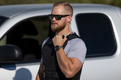 Velcro Mic & Earpiece Radio Kit w/ Quick Disconnect (Hirose) - Motorola: APX (Apex) Series, XPR Series, SRX2200, & More