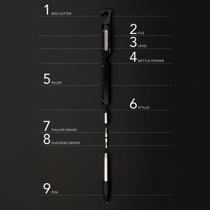 Multitool Pen 9-in-1 with Box Cutter