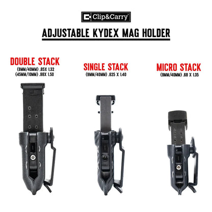 Adjustable Kydex IWB/OWB Mag Holder