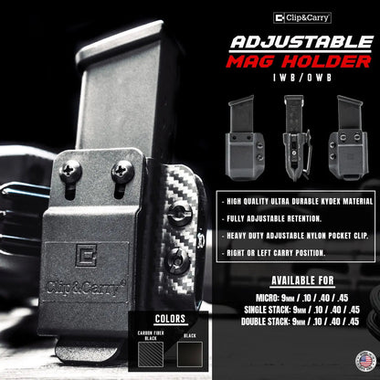 Adjustable Kydex IWB/OWB Mag Holder
