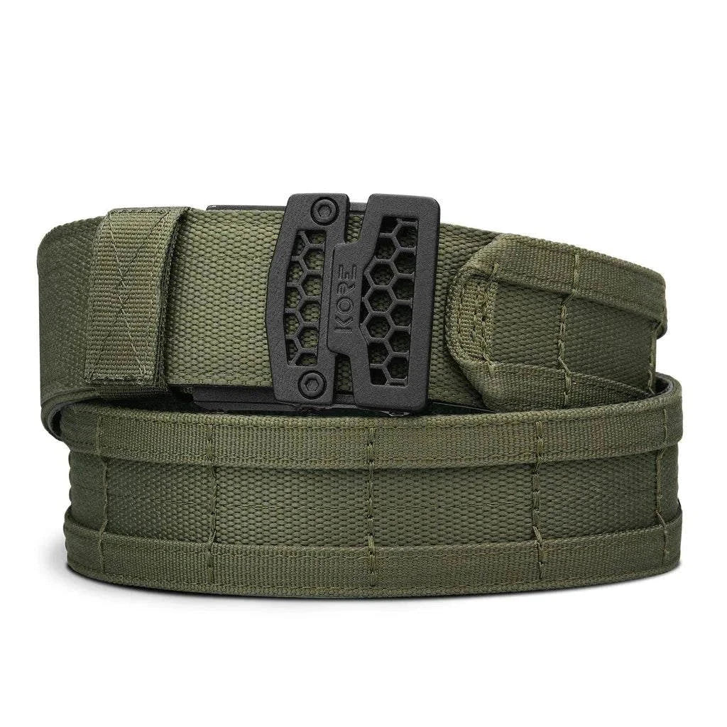 B1 Ranger Green tactical battle belt complete kit main view with buckle and nylon webbing