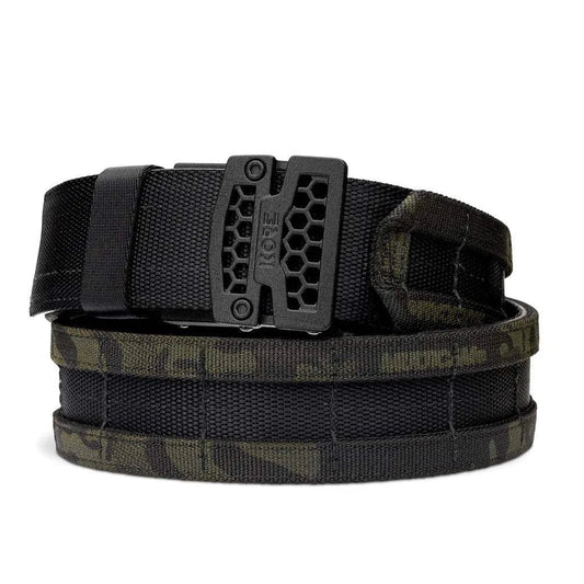B1 Multicam Black tactical battle belt complete kit main image with buckle and nylon webbing