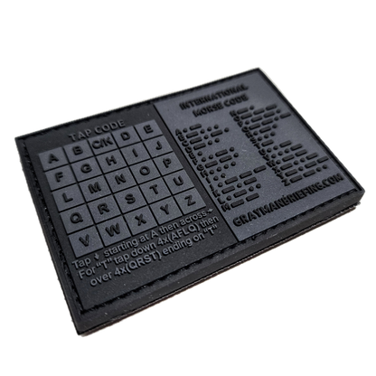 Storage Pocket Patch: Morse and Tap Code