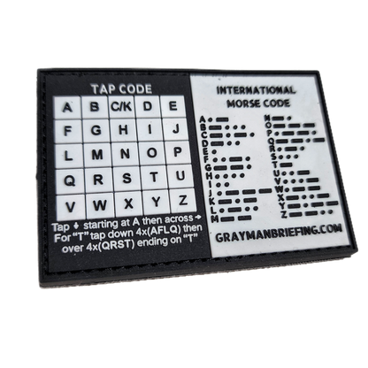 Storage Pocket Patch: Morse and Tap Code