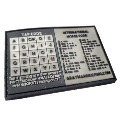 Storage Pocket Patch: Morse and Tap Code
