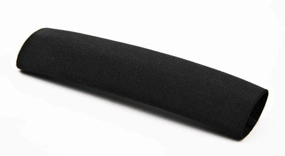 Close-up of black belt protector sleeve showing heavy-duty stretch material