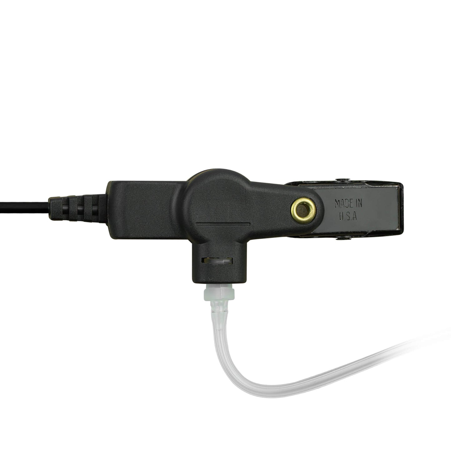 2.5mm Listen Only Made in the USA OTTO Radio Earpiece Clear Tube - EF Johnson, Harris, M/A Com, Otto, Tait - Connects To Speaker Mic