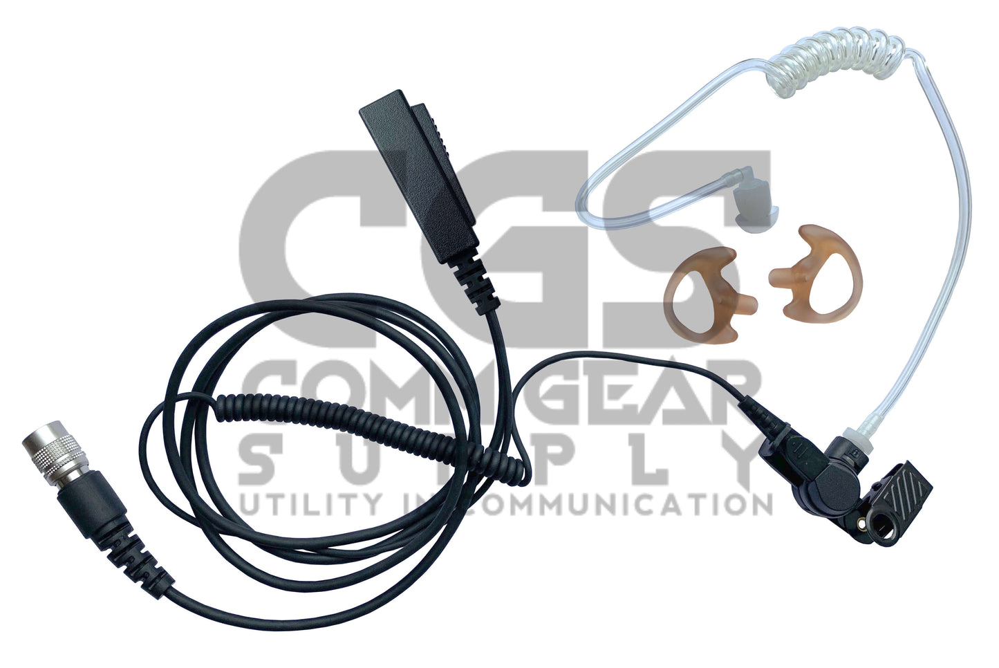 Mic & Earpiece Radio Kit - Quick Disconnect (Hirose) 2 Pin Motorola HYT Tekk BearCom Yaesu Blackbox & More