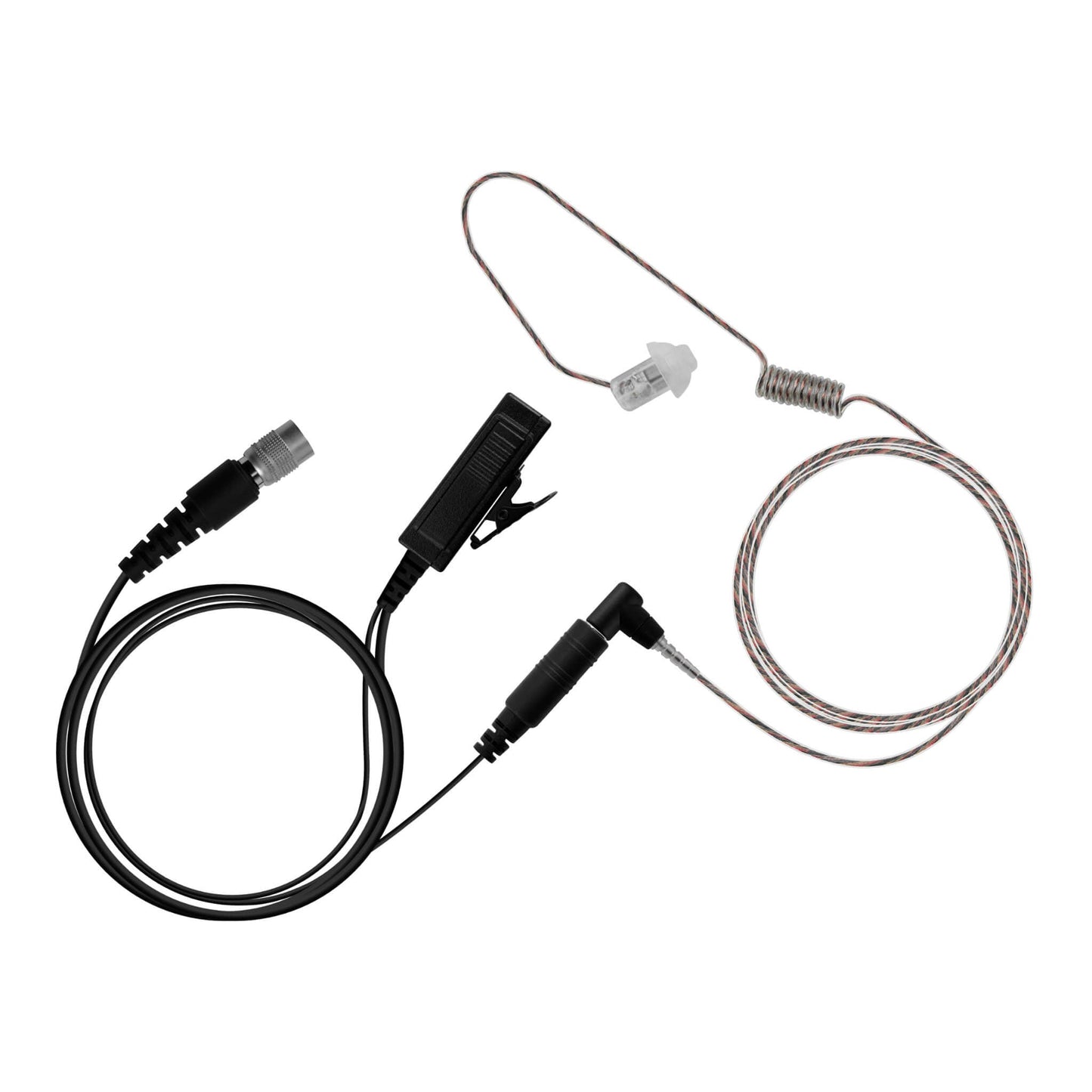 Patrol Mic & Invisible Series Tubeless Earpiece Tactical Kit w/ Quick Disconnect (Hirose) Connector- Replacement/Upgrade Kit