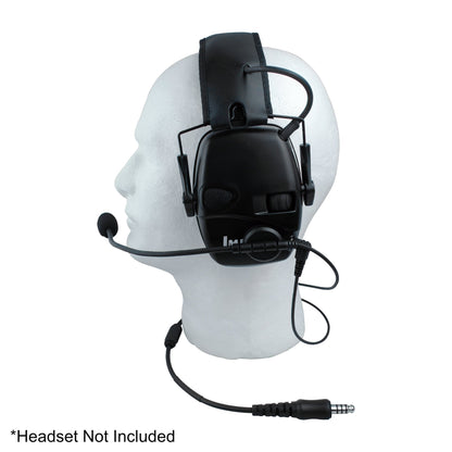 Boom Mic Kit w/ Ear Pro Input Cable & Nexus Connector - NATO Wired(Low Impedance), for Hearing Protection(Ear Pro) Headsets