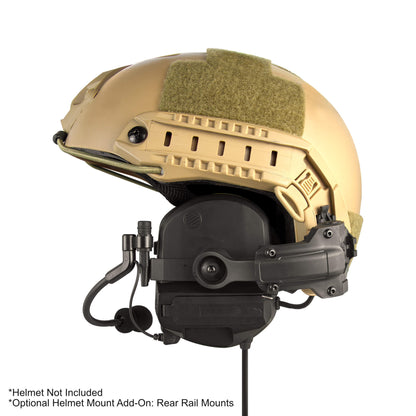 PolTact V2 Tactical Comms Helmet Headset w/ Active Hearing Protection & Quick Disconnect (Hirose) Adapter - Harris/Tait TP3000/7110/7100/8000/9000 Series