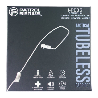 Invisible Series Mic/Earpiece Upgrade Kit- Tubeless Covert/Tactical Radio Earpiece Ambidextrous- Tubeless Earpiece & Acoustic Tube Kit Converter