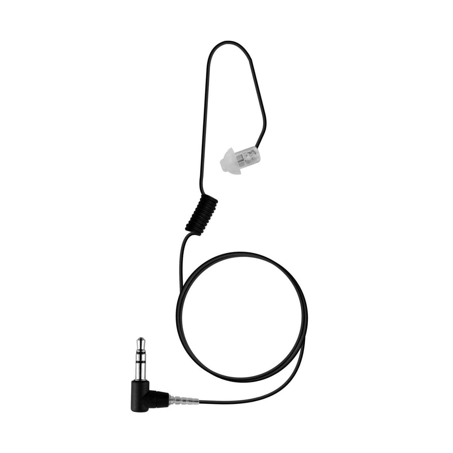 Braided Fiber Tactical Mic & Invisible Series Tubeless Earpiece Complete Kit w/ Quick Disconnect (Hirose) - Harris/Tait TP3000/7110/7100/8000/9000 Series