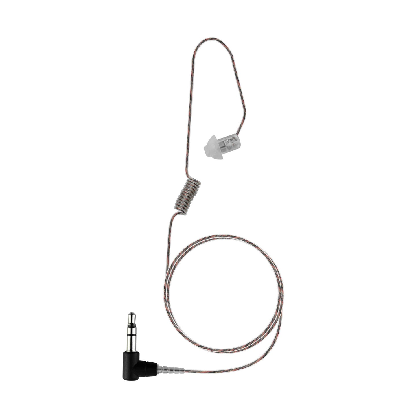 Invisible Series Tubeless Patrol/Tactical/Covert Radio Earpiece Ambidextrous- 3.5mm, Connects to Speaker Mics for Motorola, Kenwood, Icom, Relm, & More