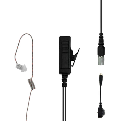 Patrol Mic & Invisible Series Tubeless Earpiece Complete Tactical Kit w/ Quick Disconnect (Hirose) - Sonim XP5, XP5plus, XP5s, XP8, XP10, SoftBank