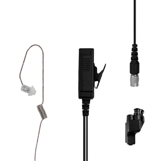 Patrol Mic & Invisible Series Tubeless Earpiece Complete Tactical Kit w/ Quick Disconnect (Hirose) - Motorola XTS Series, HT/JT1000, MT/MTS2000, MTX838/900/8000/9000, PR1500 & More