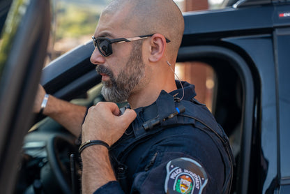 Patrol Mic & Invisible Series Tubeless Earpiece Complete Tactical Kit w/ Quick Disconnect (Hirose) - All Kenwood 2 Pin TK & NEXEDGE (NX), Baofeng, BTECH, Rugged Radios, Diga-Talk, TYT, AnyTone, Alinco, Relm/BK Radio, Quansheng, Wouxon, Retevis