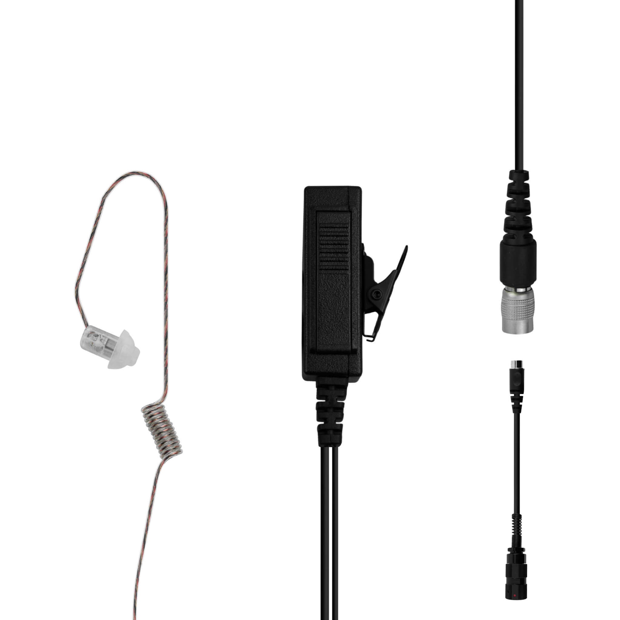 Patrol Mic & Invisible Series Tubeless Earpiece Complete Tactical Kit ...