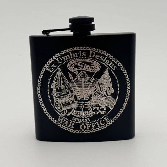 Ex Umbris Designs 6oz Stainless Steel Flask | EDC