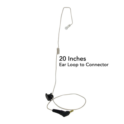 Invisible Series Mic/Earpiece Upgrade Kit- Tubeless Covert/Tactical Radio Earpiece Ambidextrous- Tubeless Earpiece & Acoustic Tube Kit Converter