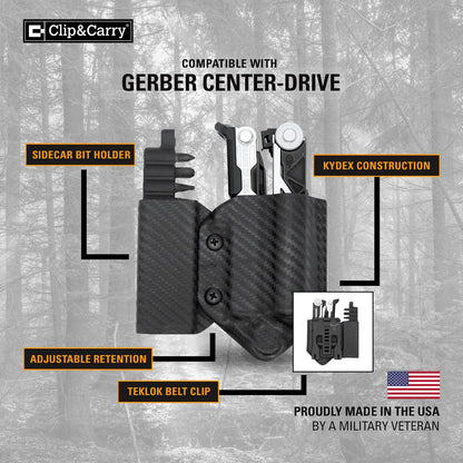 Kydex Sheath for the Gerber Center-Drive w/ Bit Sidecar
