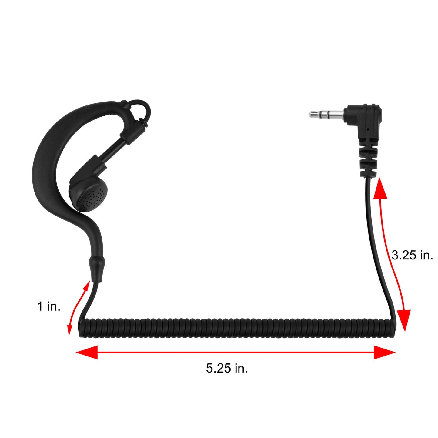 Mic & Ear Hook Earpiece Radio Kit - Quick Disconnect (Hirose) EF Johnson VP5000 VP6000 VP8000 Series