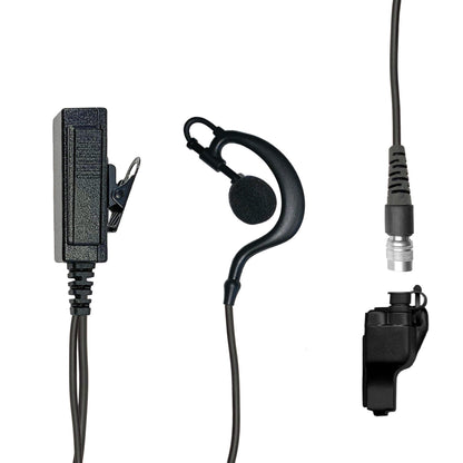 Mic & Ear Hook Earpiece Radio Kit - Quick Disconnect (Hirose) Motorola XTS Series, HT/JT1000, MT/MTS2000, MTX838/900/8000/9000, PR1500 & More