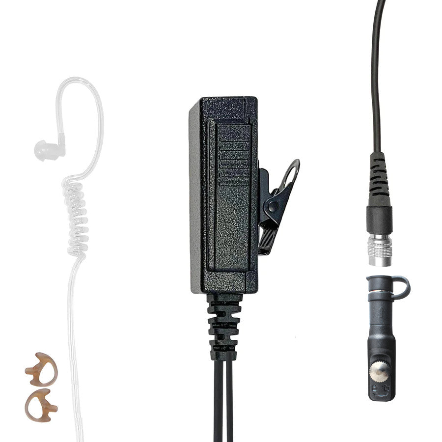 Mic & Earpiece Radio Kit - Quick Disconnect (Hirose) Hytera PT-580, PD7 Series, PD982 & More