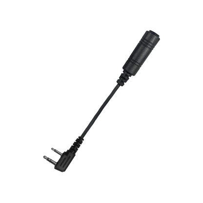 Radio Connector Cable for Tactical Headset: Amplified NATO/Military Wiring, OTTO, Helicopter - All Kenwood TK & NEXEDGE (NX) 2-Pin, Baofeng, BTECH, Rugged Radios, Diga-Talk, TYT, AnyTone, Alinco, Relm/BK Radio, Quansheng, Wouxon, Retevis