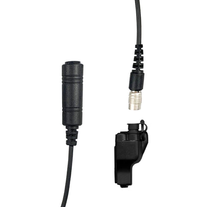 Tactical Radio Amplified Connector Cable & Push To Talk Adapter for Headset: NATO/Military Wiring, Gentex, Ops-Core, OTTO, TEA, David Clark, MSA, Military Helicopter - EF Johnson: All 51/5000/5100/7700/8100 Series, Ascend, Kenwood VP400/600/900