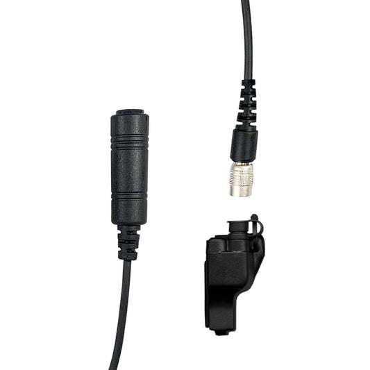 Tactical Radio Amplified Connector Cable & Push To Talk Adapter for Headset: NATO/Military Wiring, Gentex, Ops-Core, OTTO, TEA, David Clark, MSA, Military Helicopter - Motorola: XTS Series, HT/JT1000, MT/MTS2000, MTX838/900/8000/9000, PR1500 & More