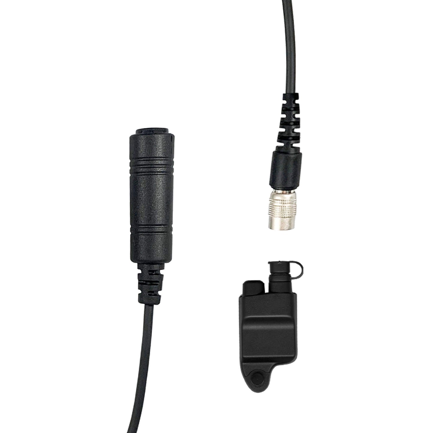 Tactical Radio Connector Cable & Push To Talk Adapter for Headset: NATO/Military Wiring, Gentex, Ops-Core, OTTO, Select Peltor Models, Helicopter - Harris, M/A-Com: All P5300 P5400 P5500 P7300 Series, XG-15/25/75, XL-45, XL-95 & More