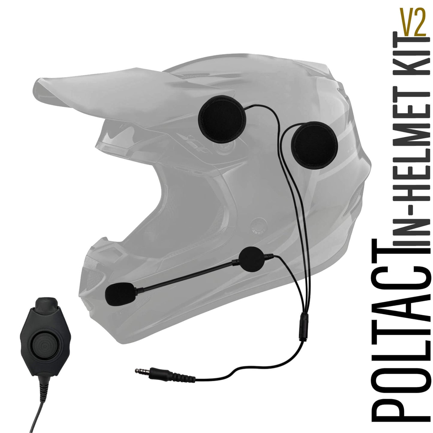 Tactical In Helmet & Push To Talk Kit - Quick Disconnect (Hirose): 2 Pin Motorola HYT Tekk BearCom Blackbox & More