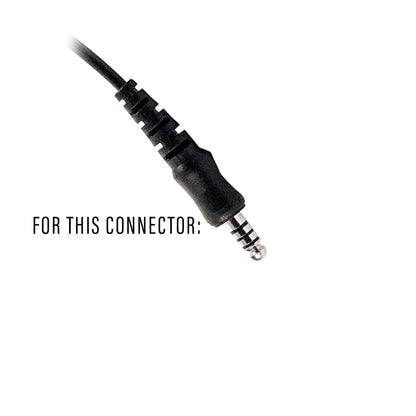 Tactical Radio PTT(Straight Cable) for Headset w/ Quick Disconnect (Hirose): NATO/Military Wiring, Gentex, Ops-Core, OTTO, Select Peltor Models, Helicopter - Motorola: XTS Series, HT/JT1000, MT/MTS2000, MTX838/900/8000/9000, PR1500 & More